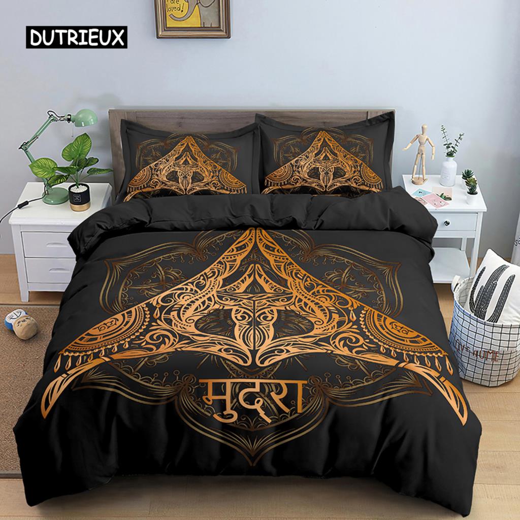 Покрывало на кровать King Size Queen Size с изображением ладони короля Коллекция покрывал Boho Магическая Мандала Покрывало на одеяло Рука Фатимы Покрывало на одеяло с изображением Руки Хамсы Полиэстер