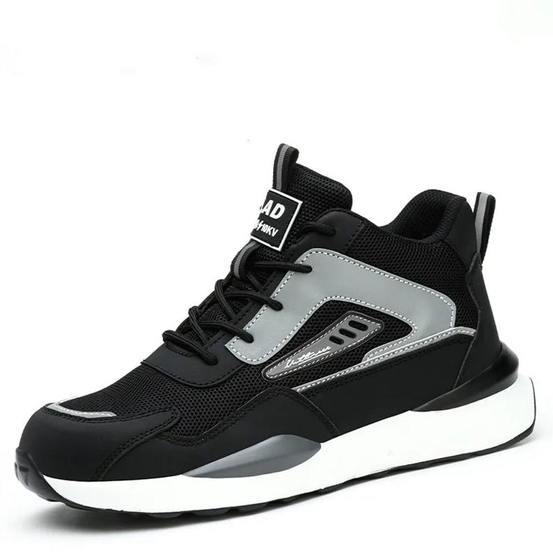 Мужские повседневные пластиковые накладки на носок рабочие защитные ботинки инструментальные защитные утепленные ботинки осень зима безопасные ботильоны защитная обувь