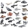 Premium Pvc Ocean Animal Model Set Including Sharks Turtles Dolphins Penguins And Crabs For Educational Play