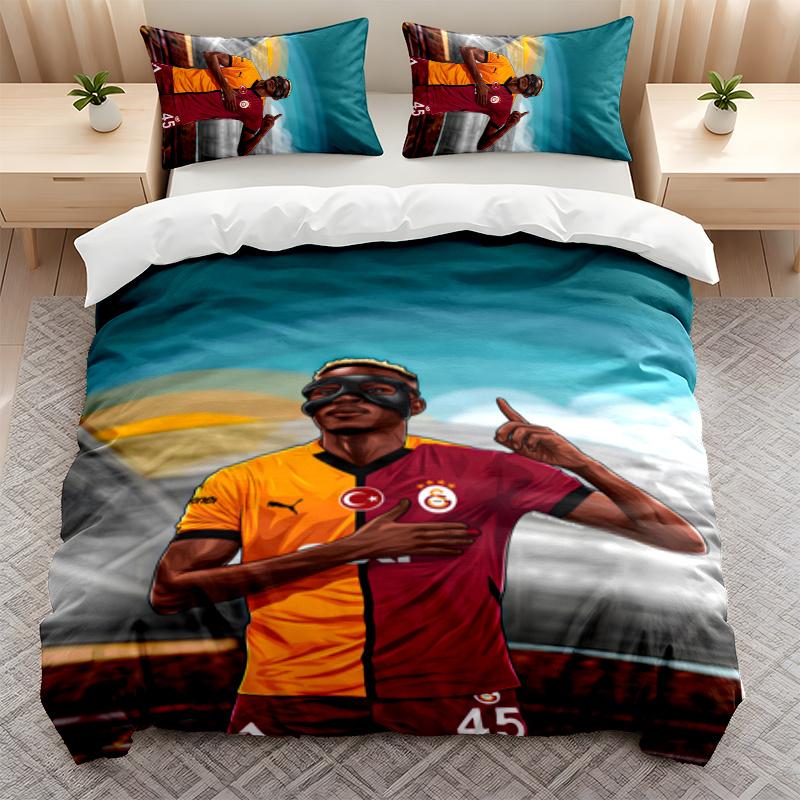 Galatasaray 3PC Bedding Set Print Duvet Cover with Two Pillowcases Home Bedroom Decoration festival gift