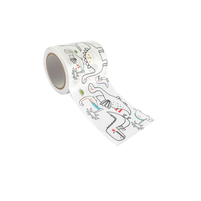 Masking tape large à colorier - Dinosaures 4,6 cm x 5 m