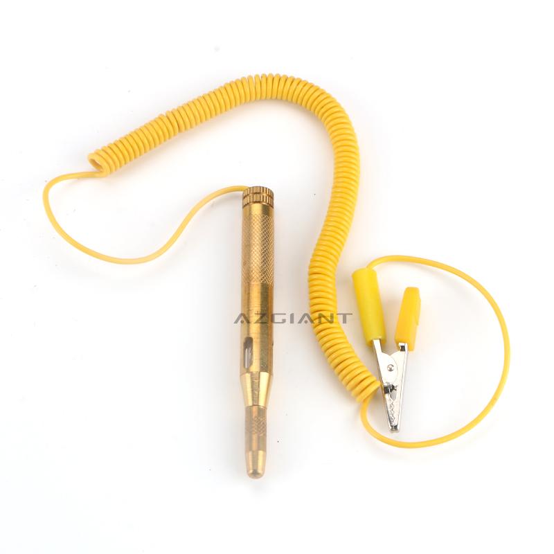 Медная пружина выдвижная Автомобильный Circuit Tester DC 6V 12V 24V Напряжение Автомобиль Транспортное средство Индикаторный прибор Тестовый стержень DC Тестер Светодиодная лампочка