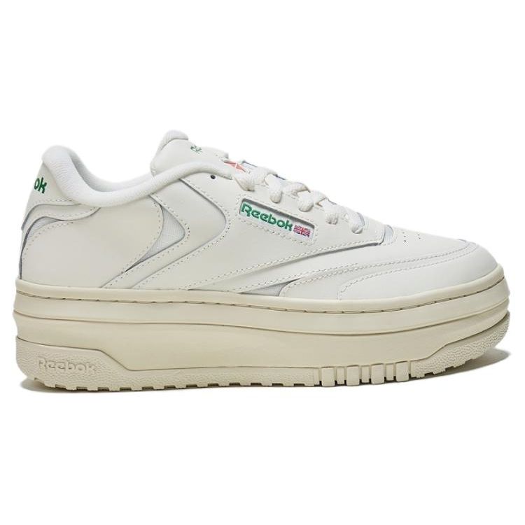 Reebok Club C Extra Chalk Glen Green женские кроссовки кремовые 100010060