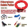 30M Fiberglass Fish Tape Reel Puller Conductive Electrical Cable Puller with Impact Case Electric