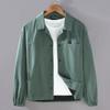 Весенние/осенние куртки для мужчин, японское простое повседневное мужское пальто с отложным воротником, однотонная куртка из чистого хлопка на пуговицах