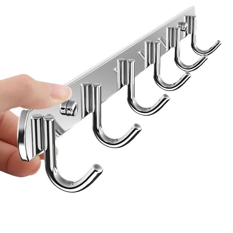 Настенная вешалка для одежды из нержавеющей стали с клейкими крючками