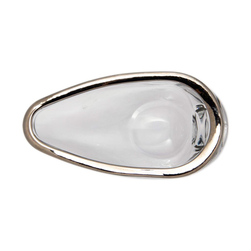 Aoyama Glass Glass Small Bowl with Small Dish, 7cm, Platinum, Made in Japan, AMG-CA-P207P