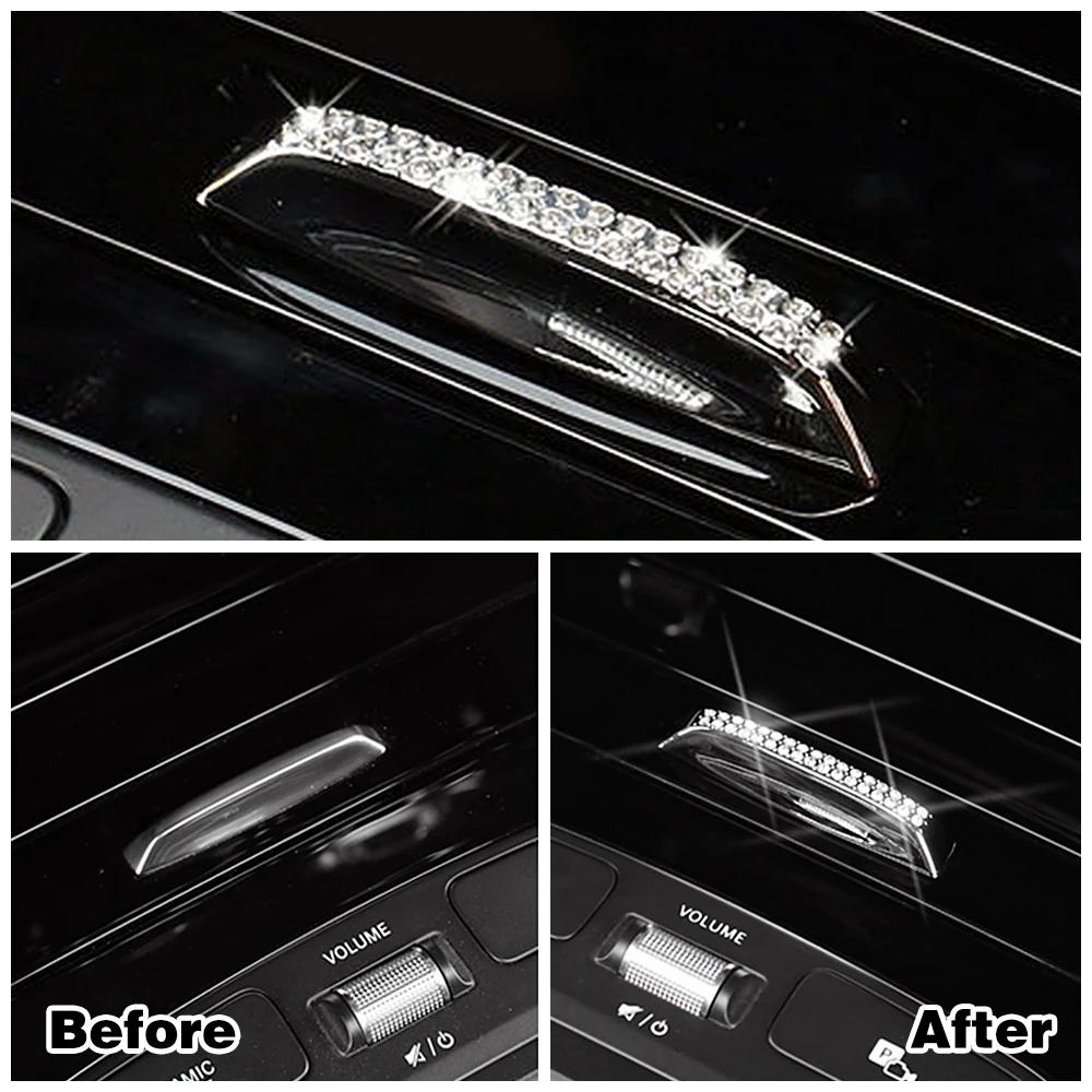 Для Mercedes Benz A Class W177 2019-2024 A180 A200 A220 A250 A35 Центральная консоль ящик для хранения Кнопка регулировки переключателя Кристаллическая отделка