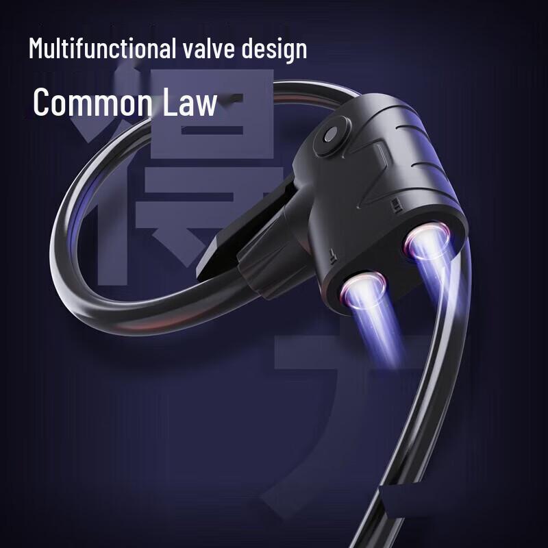 Deli Portable Multi-functional Metal Air Pump with Gauge