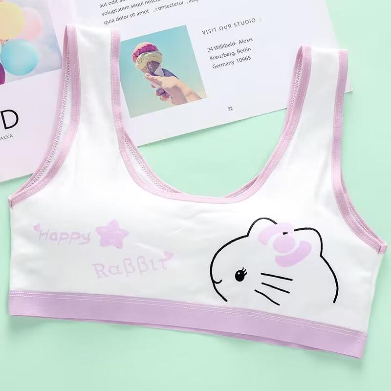 Puberty Students Bra Vest Brassiere Panties Teenagers Girls Lingerie Cotton Underwear Sets