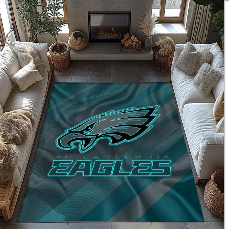Кристально-бархатный ковер Philadelphia Eagles Мягкий Анти?Нескользящий коврик для пола, удобный ковер для декора гостиной, спальни в доме
