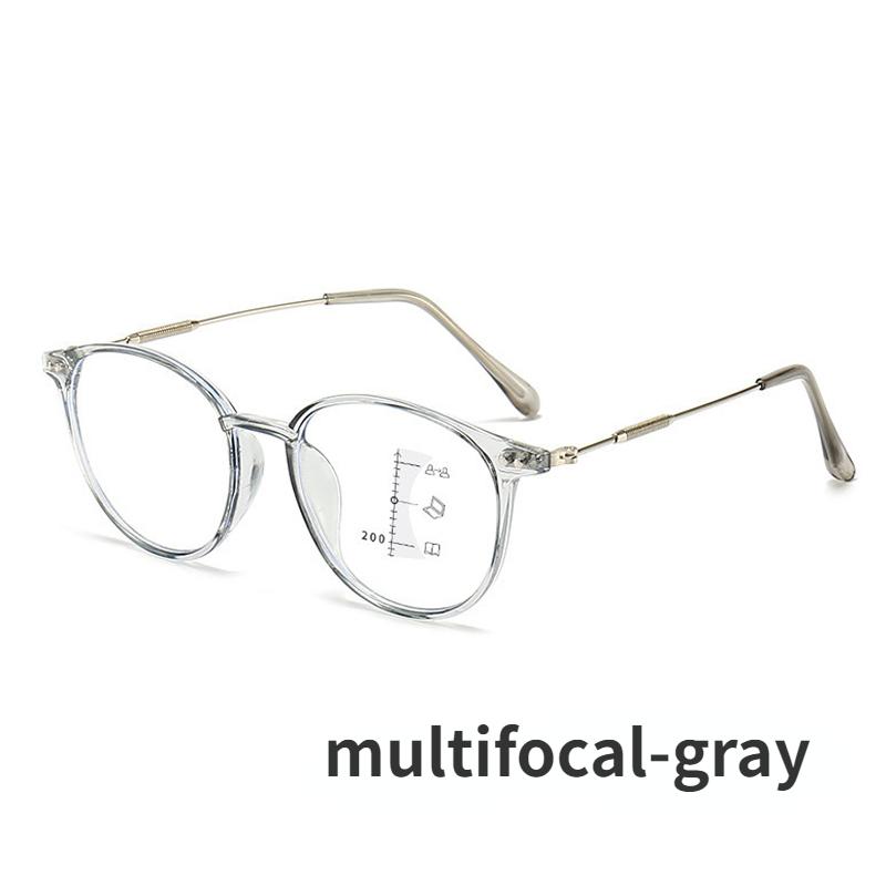 Мужские и женские мультифокальные прогрессивные очки для чтения с защитой от синего света, очки для ближнего и дальнего света, ретро бифокальные очки, диоптрии от +1,0 до +4,0