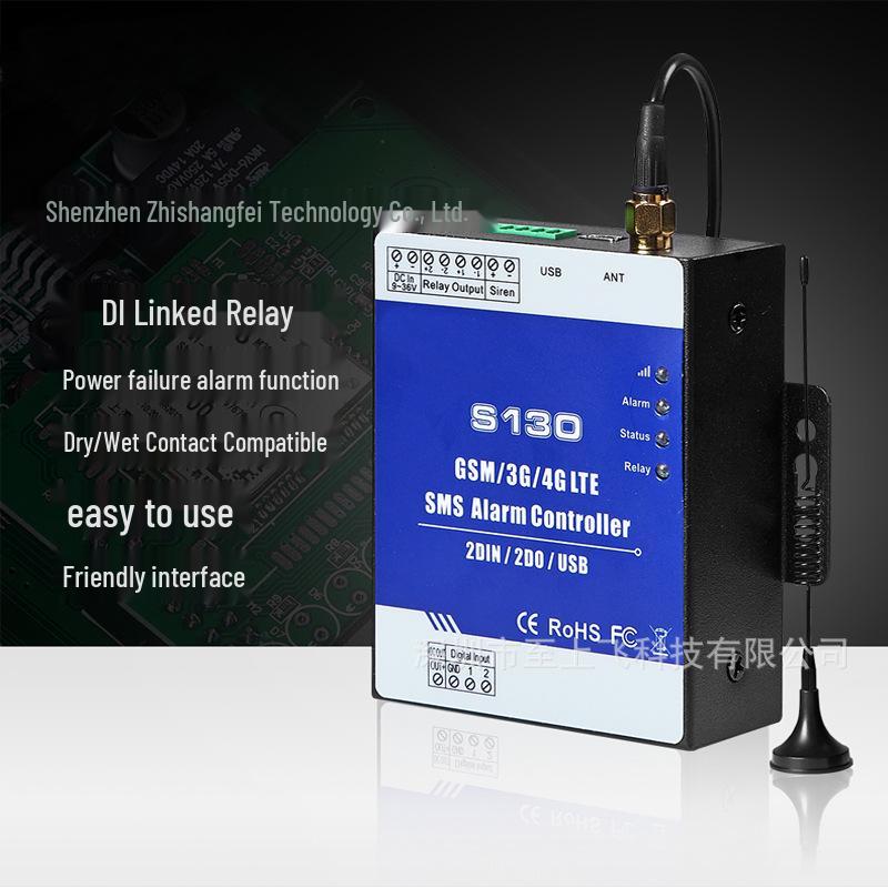 S130 GSM Удаленный SMS-контроллер сигнализации с датчиками температуры и влажности и двусторонним релейным выходом.