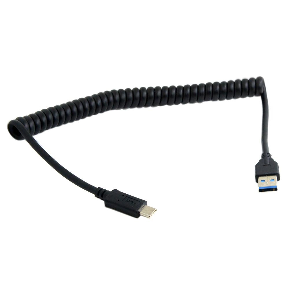 CY UC-080 USB-C Male To USB3.0 A Male Spring Cable