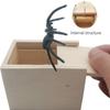 Trick Spider Funny Scare Box Wooden Hiddens Box Quality Prank Wooden Scare Box Fun Game Prank Trick Friend Office Toys