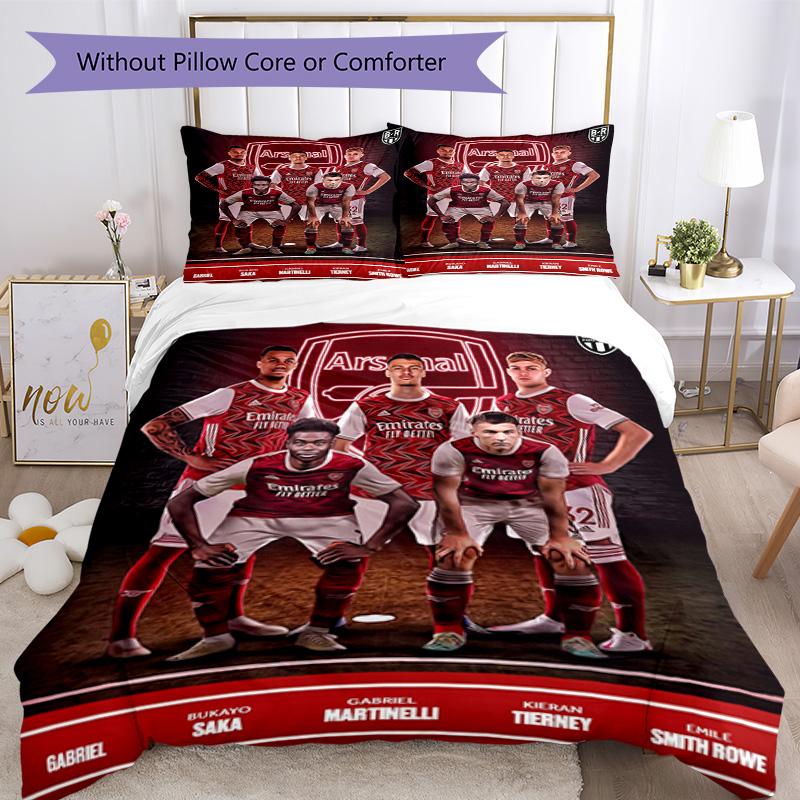 Arsenal Football Player Bed Linen Set Design for Playroom Machine Washable Christmas Gift