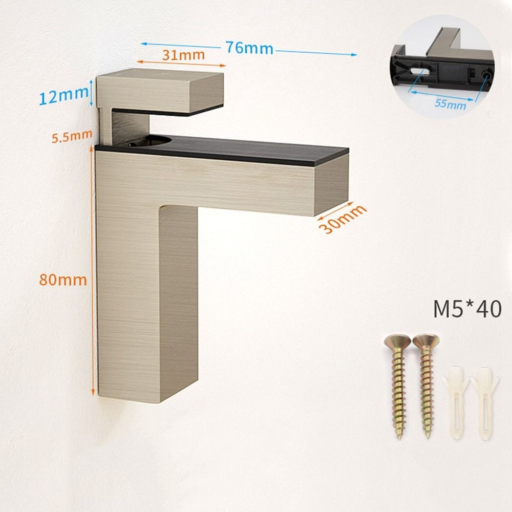 Furniture Accessories Cabinet Door clip Glass Shelf Holder Glass Door Clamp Frameless Brackets