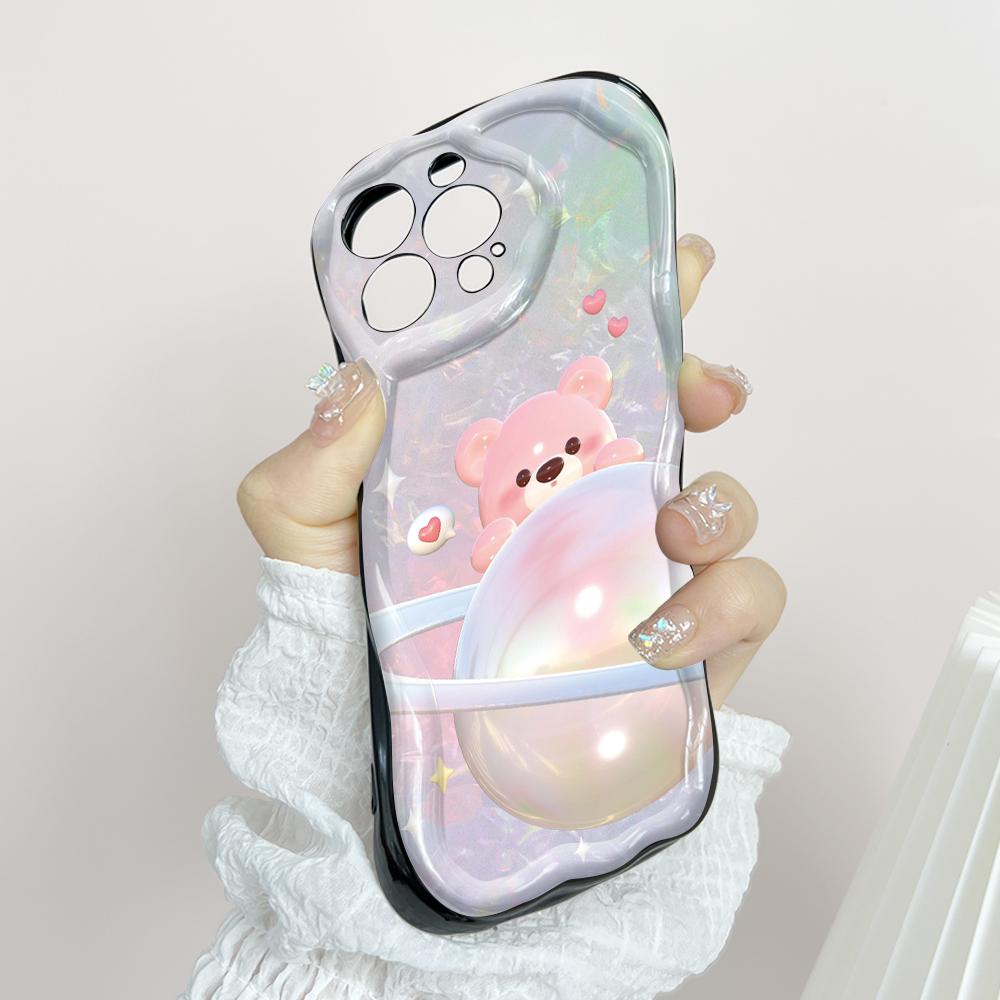 Милый мультяшный узор, кремовая текстура, мягкий силиконовый чехол с волнистыми краями, чехол для телефона Xiaomi Redmi