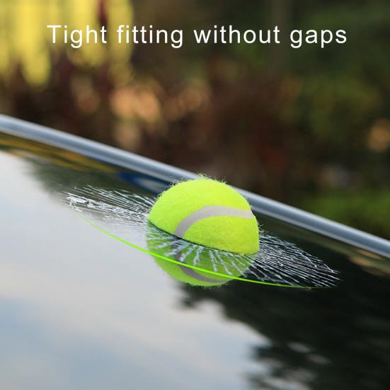 Yousheng 3D Prank Car Sticker Lifelike Tennis Ball Shattered Glass Rear Windshield Tricky Decoration Ball Hit Simulation Creative Sticker for Car