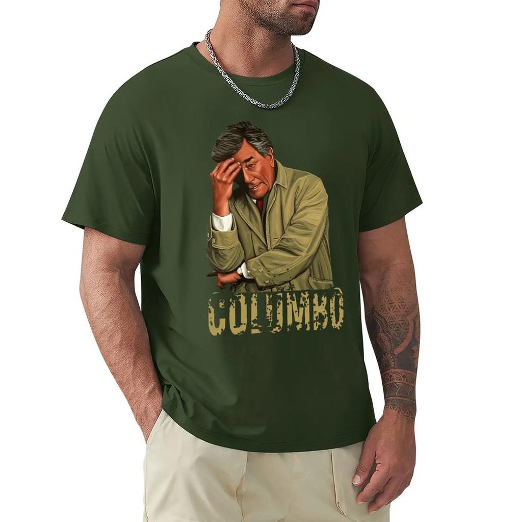 Футболка Columbo Retro Peter Falk Футболка Harajuku с коротким рукавом Футболка с графикой из 100% хлопка