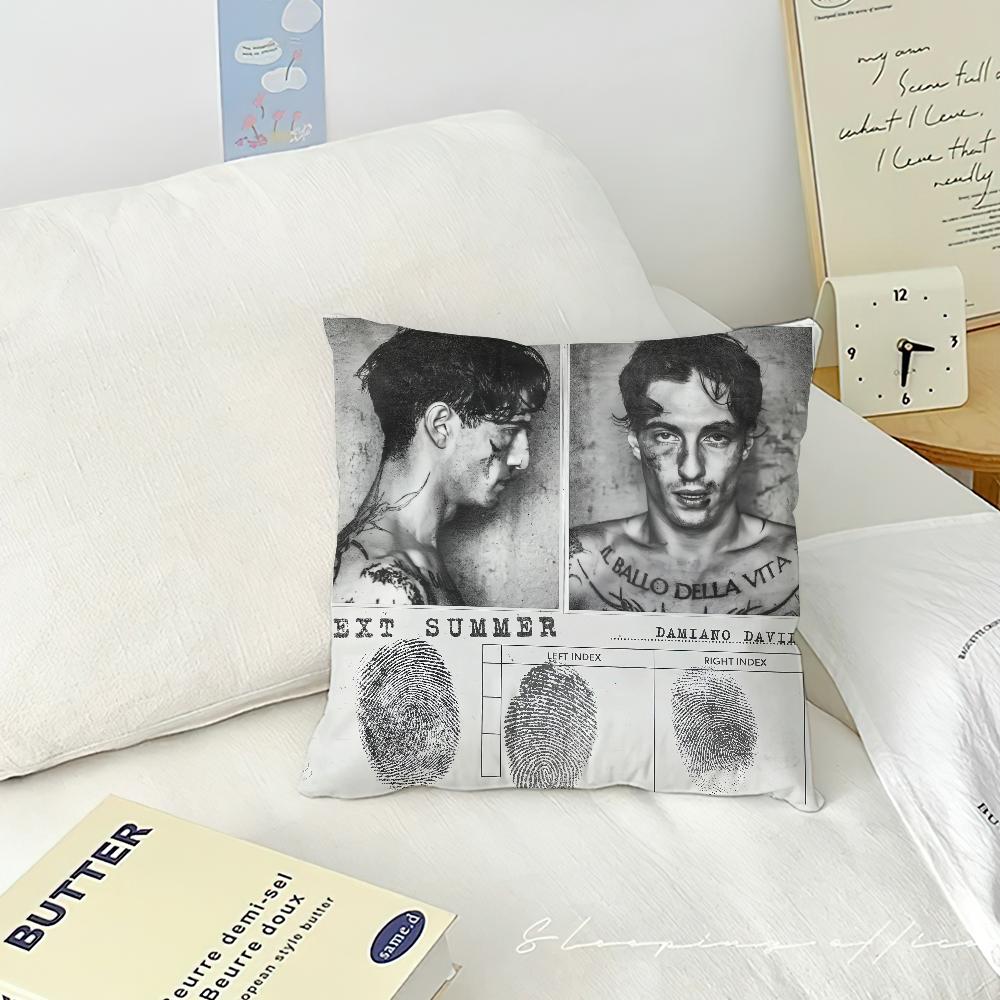 Певец Д-Дамиано Давид рожден с разбитым сердцем Изголовье для гостиной Спальня Офис Подушка Подушка Диван Подушка для сна Наволочка