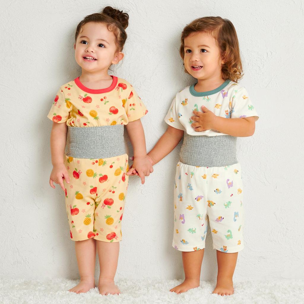 MIKIHOUSE HOT BISCUITS Short Sleeve Pajamas for Boys and Girls, Baby, Kids, Children's Clothing, Multicolor, 100cm, 70-7329-149