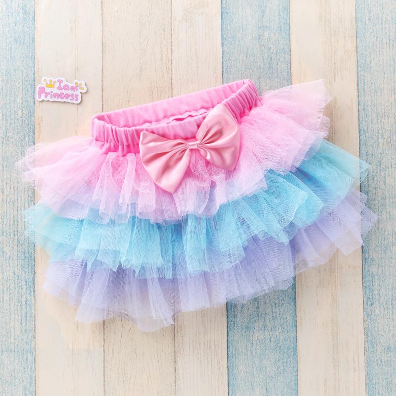 Стильная однотонная шестислойная сетчатая юбка-пачка принцессы для девочек