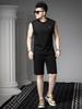 European Style American-Style Round Neck Vest for Men, Summer Outerwear, Sports, Fitness, Casual Sleeveless T-Shirt, Men's Tank Top