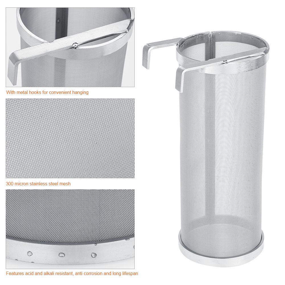 300 Micron Stainless Steel Homemade Brew Beer Hop Mesh Filter Strainer #1 10 X 25.5cm
