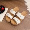 Women's Slippers Fashion Wedge Platform Sandals New One-word Slippers Beach Shoes Summer Open Toe Casual Slippers Women's Slides