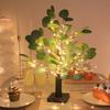 Светодиодная настольная лампа-дерево Искусственный эвкалипт 55см Светодиоды Работает от батареек/USB Огни-деревья для комнаты Спальни Настольная лампа Украшение стола