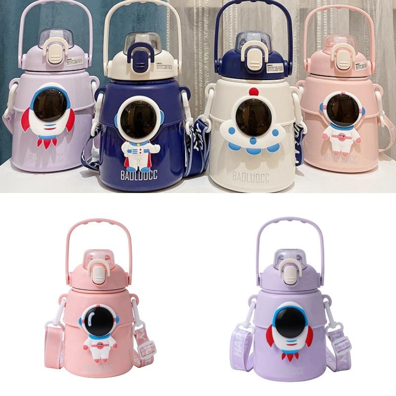 Стильная термокружка Hseen для детей, портативный термос, внутренняя часть из нержавеющей стали 316, внешняя часть из нержавеющей стали 304, вместимость 850 мл