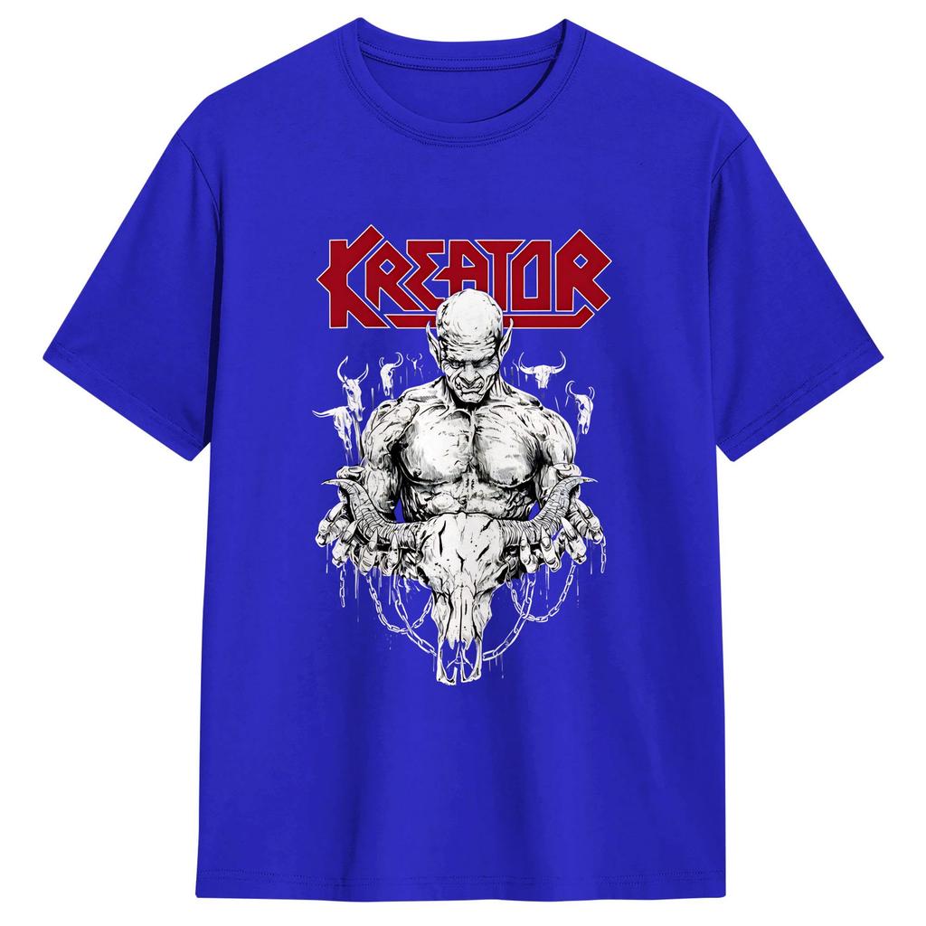 Kreator Retro Unisex T Shirt Novelty Tees Short Sleeve O Neck Tshirt 100 Cotton Birthday Present Tops