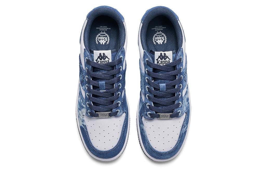Men's Sneakers Kappa Back to Back Abrasion Resistant Slip Resistant Low top Skateboard Shoes Unisex White Blue