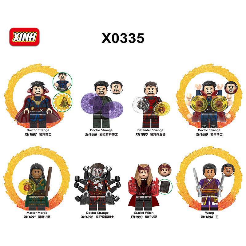 X0335 Superhero Series Portal Minifigure Building Blocks Toy Bagged, Mini Action Figure Set for Kids 6-12, Collectible Gift