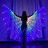 LED Butterfly Wing Illuminated Adult Dance Luminous Glowing Light Up Party Costumes Multicolored