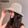 Весенне-летняя женская однотонная вязаная шапка-рыбачка, уличная солнцезащитная, дышащая, модная, милая шапка