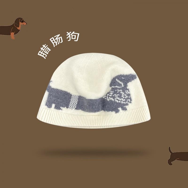 Korean Cartoon Cat Knit Beanie Men Women Winter Warm Ear Flap Hat