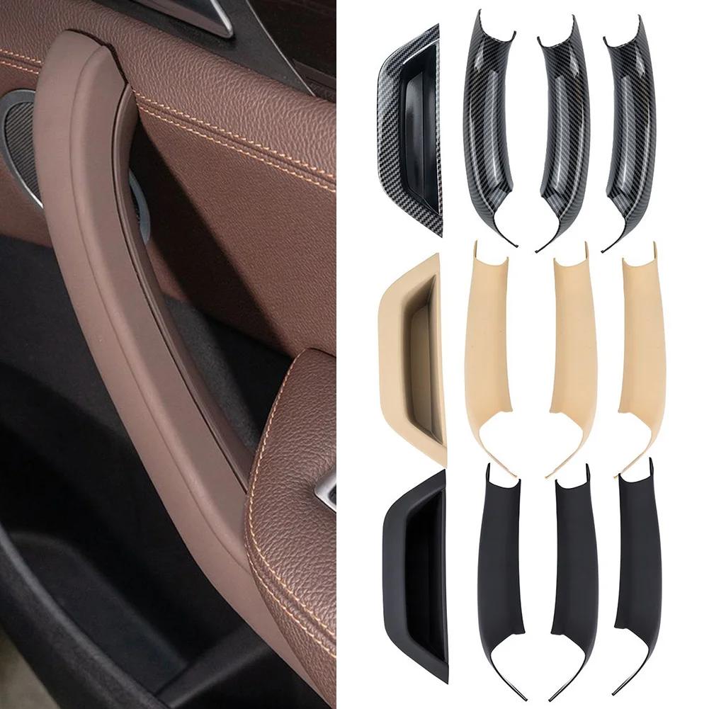 Carbon Fiber Car Interior Door Handle Panel Pull Cover LHD Black For BMW X3 X4 F25 F26 2010 2011 2012 2013 2014 2015 2016 2017