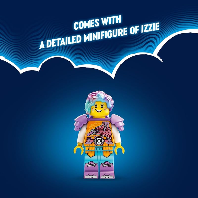 Игрушечный набор для сборки Lego DREAMZZZZ Izzy and Bunchu The Bunny. 2 способа сборки. Включает минифигурки Grimspawn и Izzy. Отличный подарок для детей старше 7 лет.