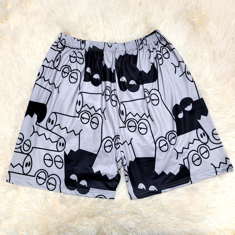 Женские летние пижамные штаны с рисунком: Универсальные варианты широких штанин и шорт