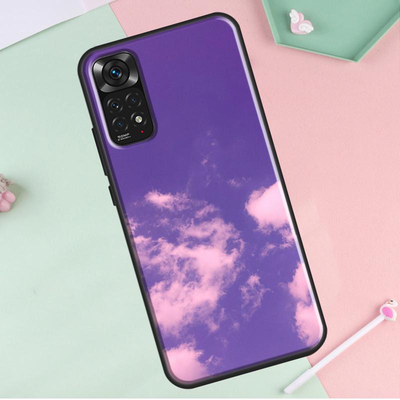 Фиолетовый эстетический чехол для Redmi Note 12 Pro Plus для Redmi Note 10 8 9 11 Pro 12S 11S 10S 9S 9C 10C 12C чехол