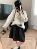 Moqie Grey Korean Retro Heart Polka Dot Puffy Skirt MQ1067