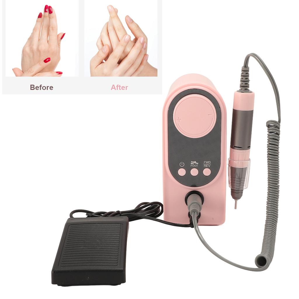 Desktop Electric Nail Drill Machine 0-35000rpm Plug In Nail Polisher Professional Nail Grinder for M