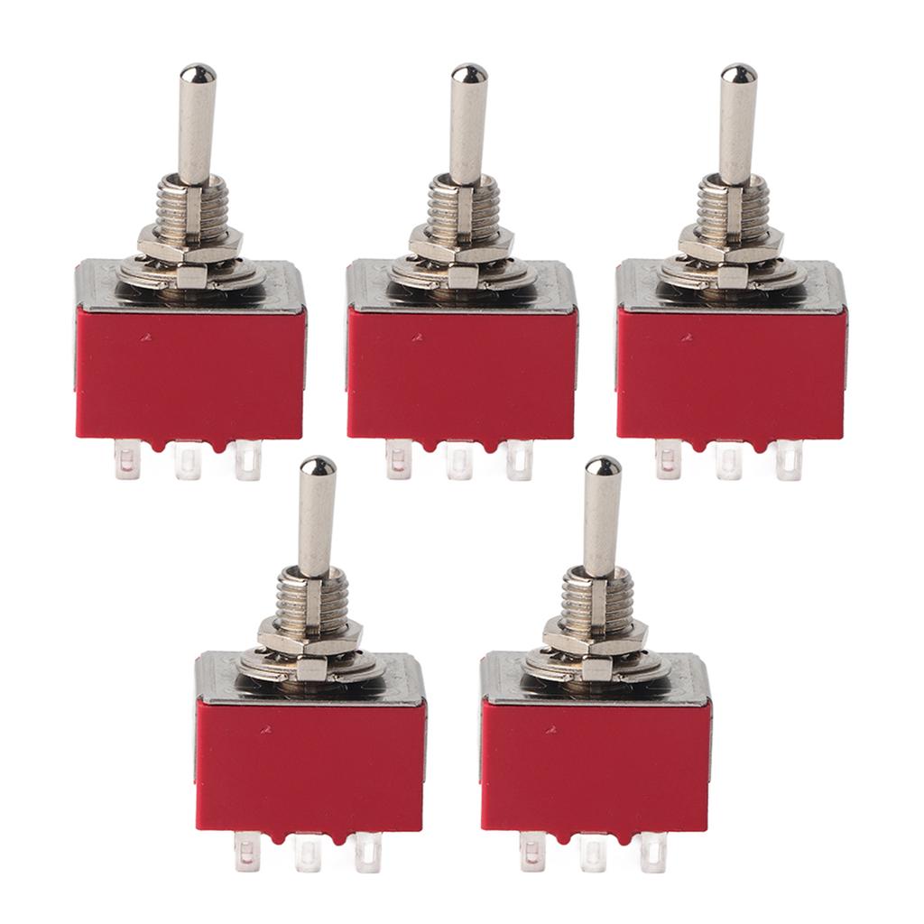 5Pcs ONON 2 Position Toggle Switch 3PDT 9 Pin 6mm 2A 250VAC 5A 125VAC