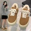 2024 новые хлопковые теплые повседневные спортивные туфли для женщин, супер-пожарные универсальные студенческие туфли из хлопка на платформе для женщин