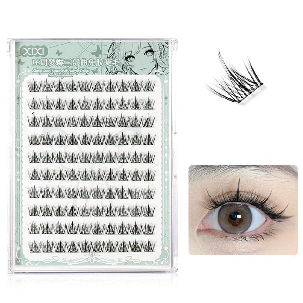 100Clusters Самоклеящиеся Накладные Ресницы 5D Сегментированные Ресницы Пучки Наращивание Ресниц Женщины