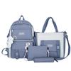 New Schoolbag Four-piece Backpack Simple Bag