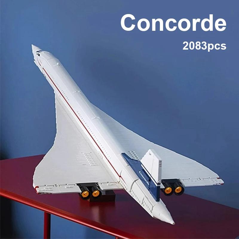 2083 детали 1:60 Сверхзвуковой пассажирский самолет Concorde Модель Строительные Блоки Креативные Кирпичики Игрушка Подарок на День Рождения Для Детей Взрослых