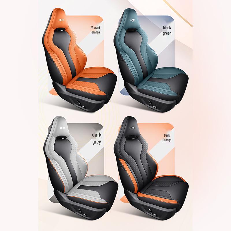 A06 Universal Full-Surround Car Seat Cushion, Four Seasons, Five-Seat Leather Cover